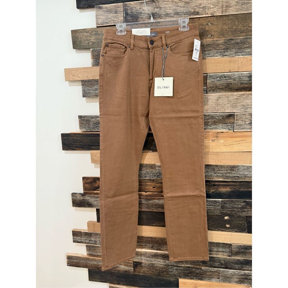 DL1961 NWT AVERY DL ULTIMATE PANT Mens Tigers Eye Brown Modern Straight sz 31x34